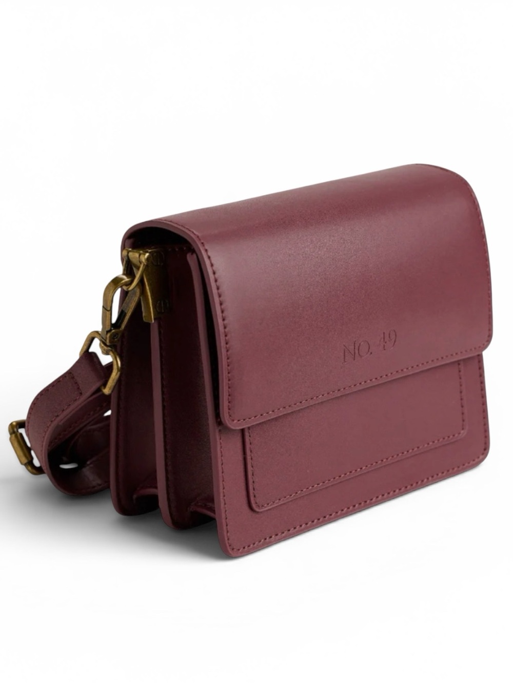 No. 49 Fifi Burgundy Crossbody – Vegan Bamboo Leather Crossbody